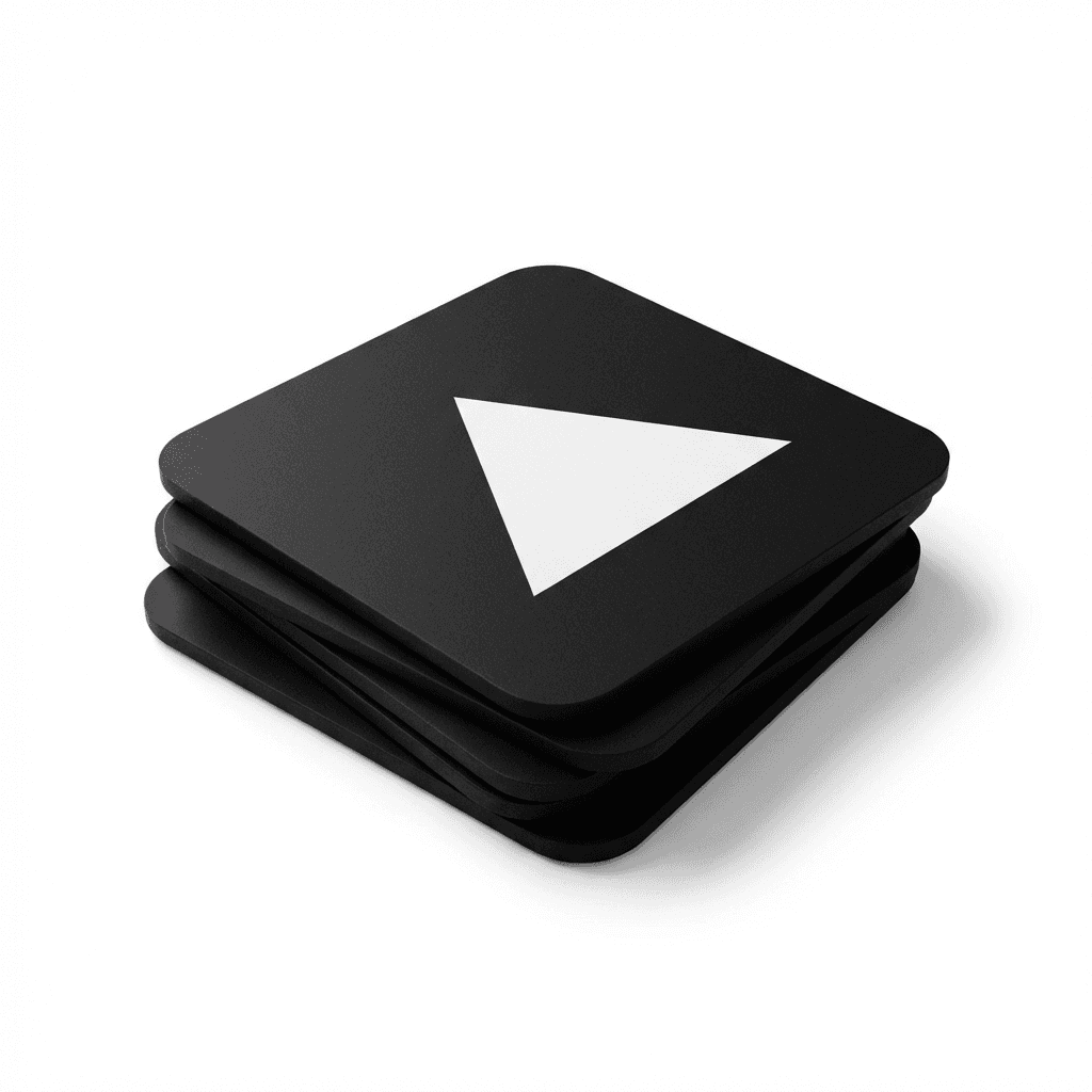 Black Coaster Set (4-Pack)