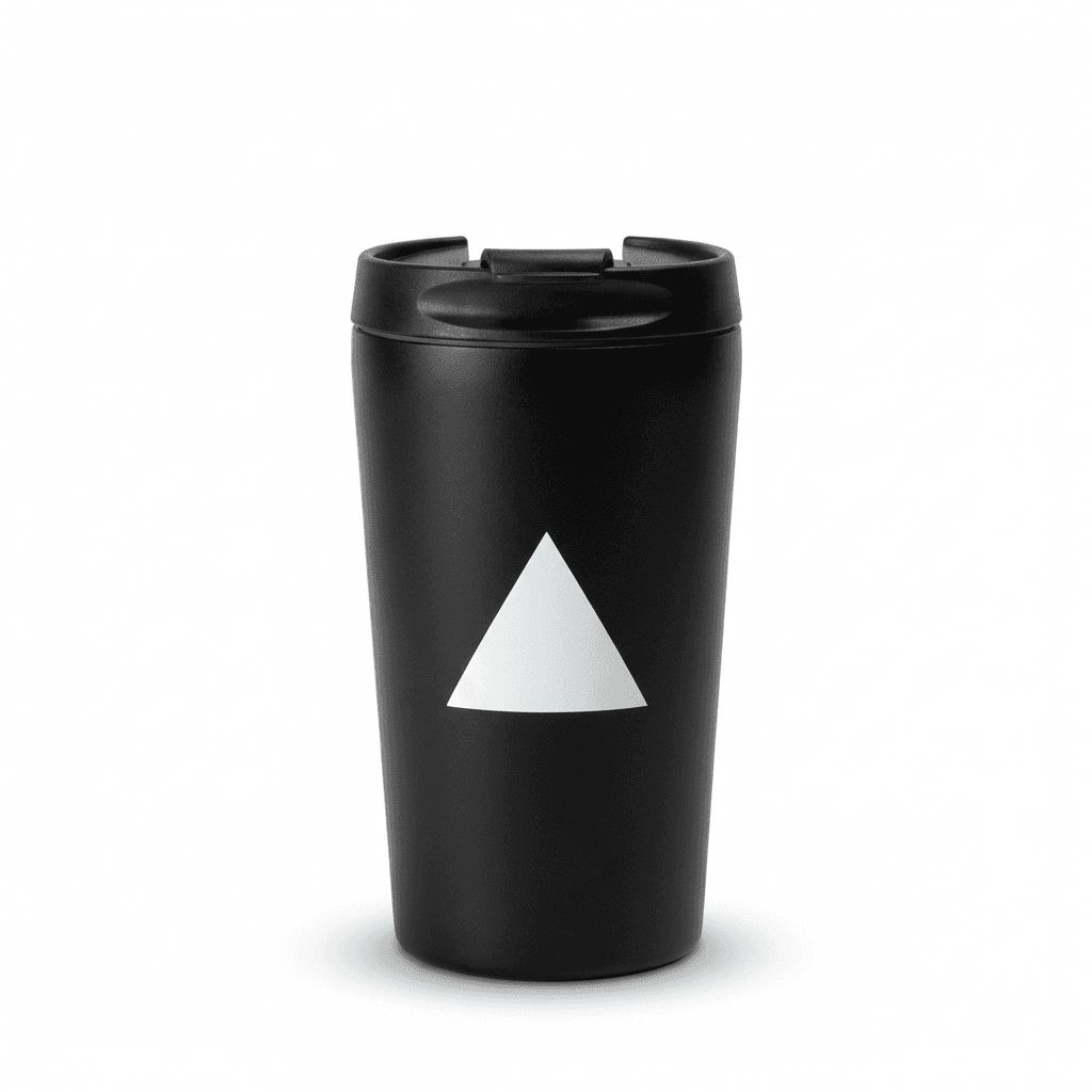 Black Travel Mug (Flip Lid)